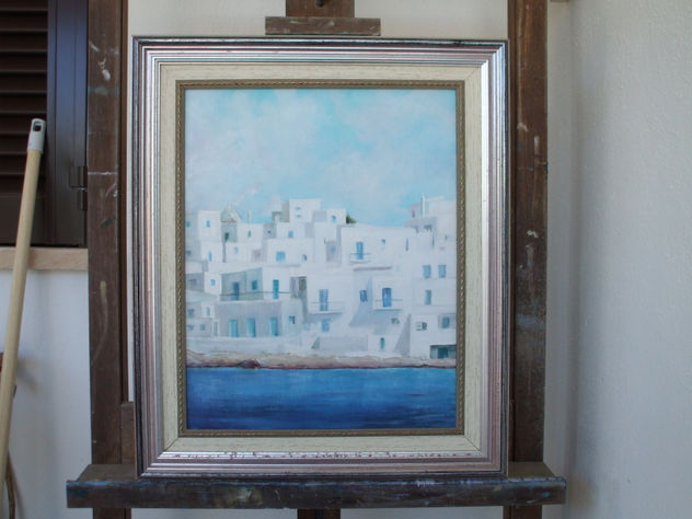 pueblo blanco y azul