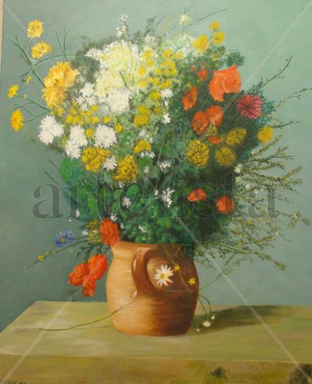 El florero de Manoir Oil Canvas Still Life Paintings