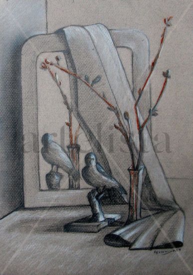 Le miroir et l'oiseau 