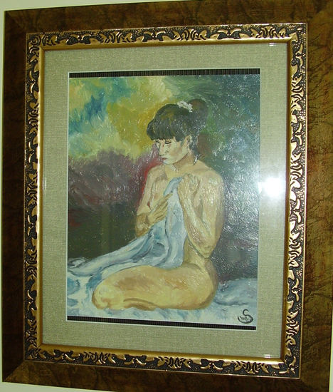 Desnudo Óleo Tabla Desnudos