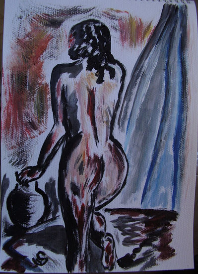 Divertimento III Acrylic Paper Nude Paintings