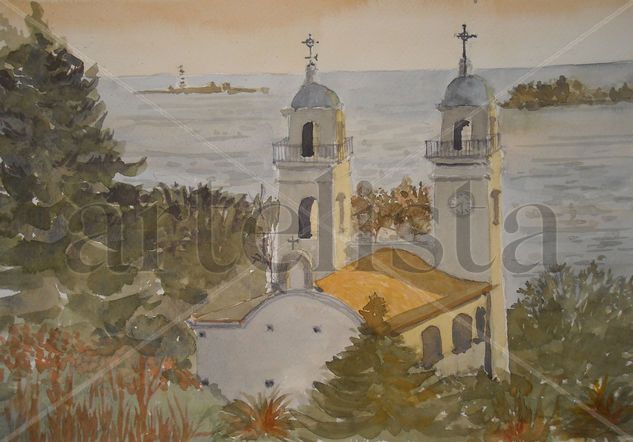 colonia del sacramento Watercolour Paper Landscaping