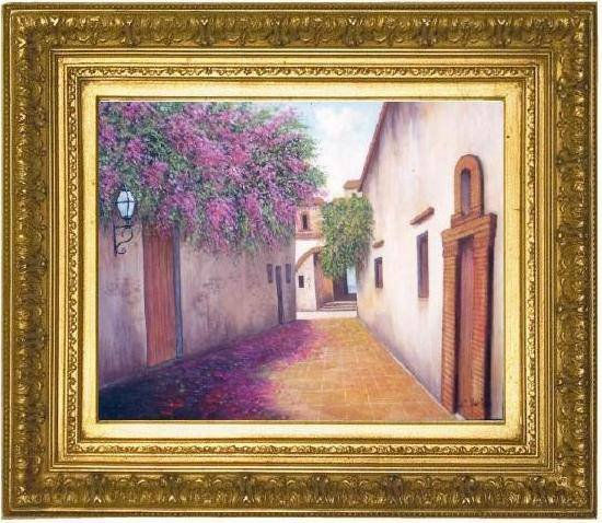 callejon colonial Oil Canvas Landscaping