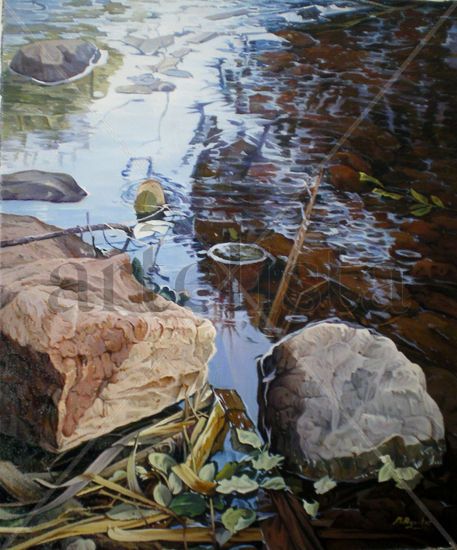 el barranquito de nani.oleo sobre tela Oil Canvas Landscaping