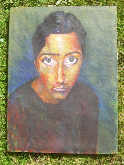 charu Mixed media Canvas Portrait