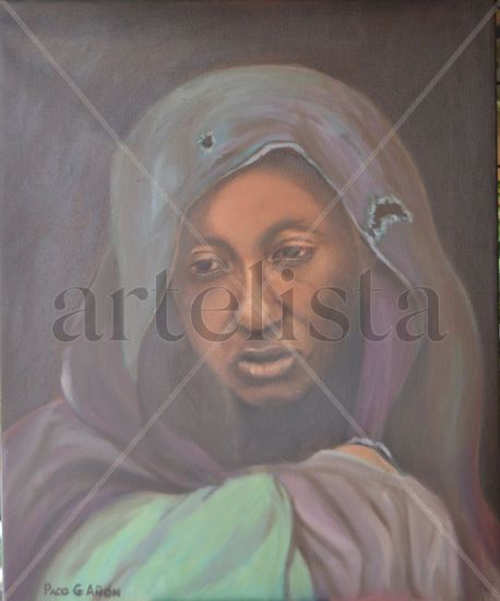 Somalia se muere Oil Canvas Portrait