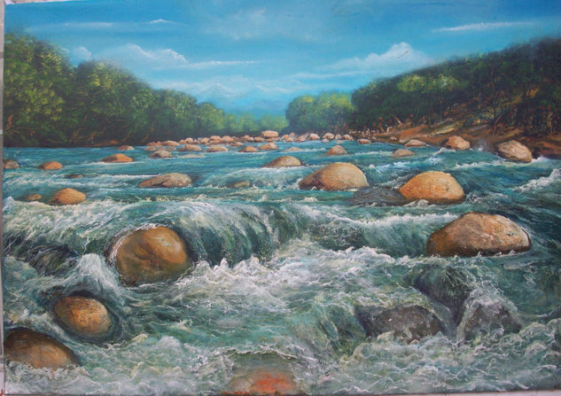 rio badillo Oil Canvas Landscaping