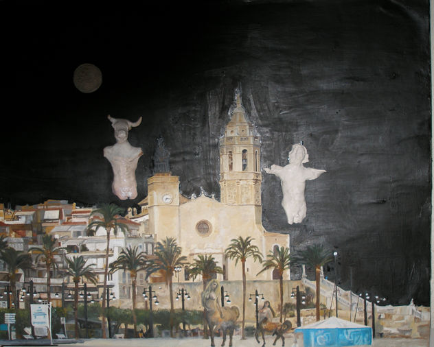 Sitges surrealista con figuras RESERVADO
