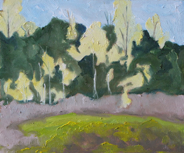 The Yellow Poplars Oil Panel Landscaping