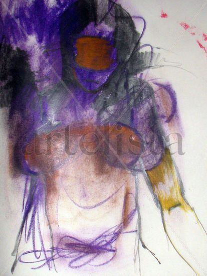 FRUCTOS DE MUJER Mixed media Paper Nude Paintings