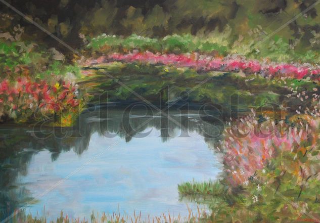 bajo el cielo Oil Canvas Landscaping