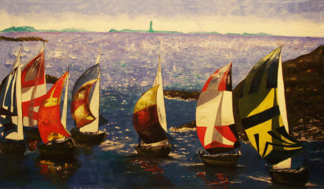 Regata de vela Oil Canvas Landscaping