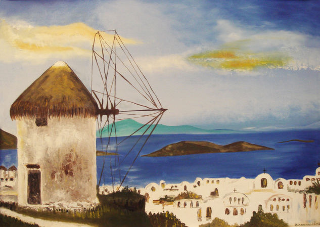 Molino blanco Oil Canvas Landscaping