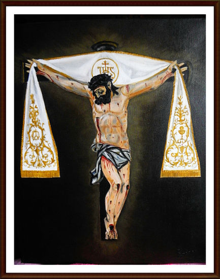 Cristo del Valle Oil Canvas Figure Painting