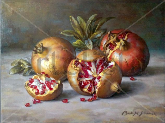 Ultimas Granadas de Noviembre Oil Canvas Still Life Paintings