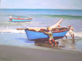 Pescadores en la playa