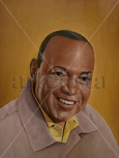 JOE ARROYO (CANTANTE COLOMBIANO) Oil Canvas Portrait