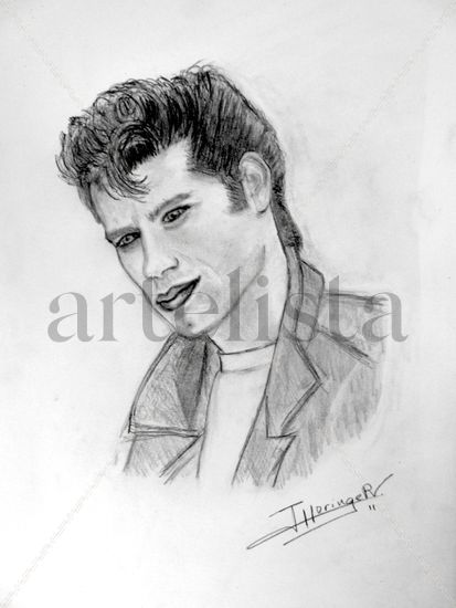 John Travolta  en Grease Pencil