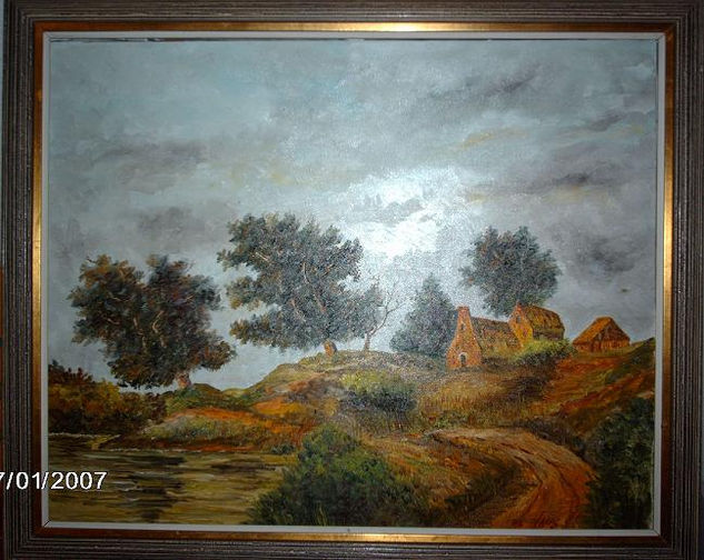 CASAS DE FLANDES Oil Canvas Landscaping