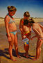 niñas en la playa