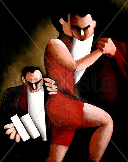 PAREJA Oil Canvas Figure Painting