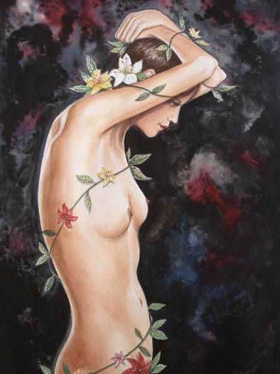 COMO UNA RAMA Watercolour Paper Nude Paintings