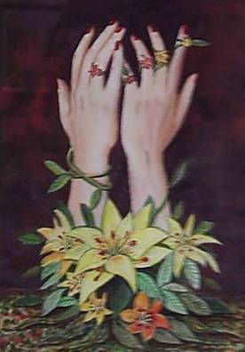 POESIA DE MANOS Y FLORES