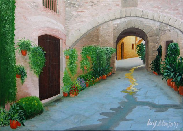 Monells Oil Canvas Landscaping