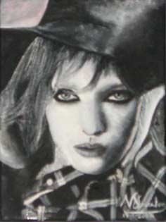 Retrato de una mujer con sombrero