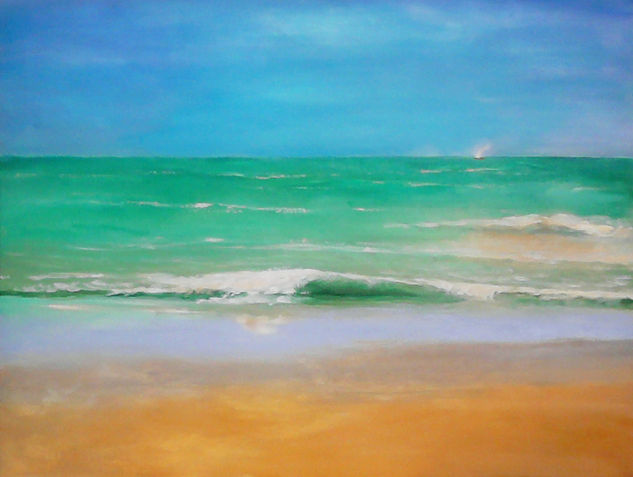 Delante del Horizonte Oil Textile Marine Painting