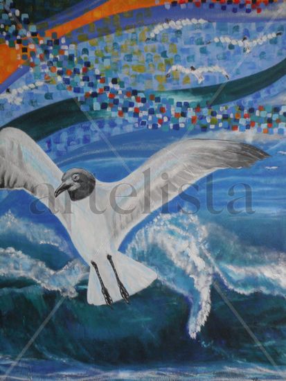 Gaviota Gallega Acrylic Canvas Marine Painting