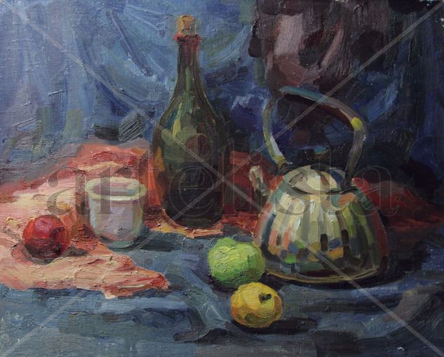 Tetera brillante Oil Canvas Still Life Paintings