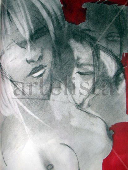 la belleza de tres chicas Charcoal