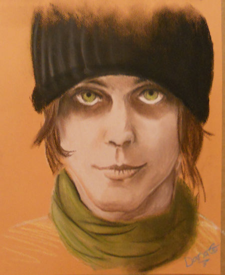 Ville Valo Pastel Paper Portrait