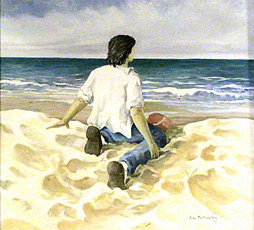 mirando al mar Oil Canvas Marine Painting