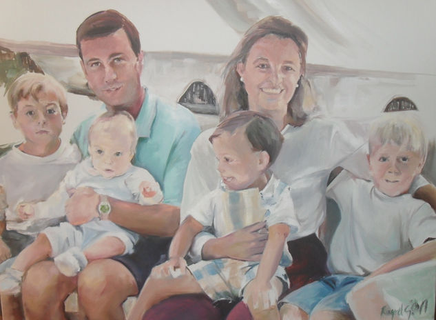 retrato de familia Oil Canvas Landscaping