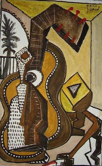 botella y guitarra