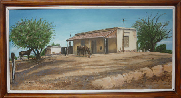 Estación San Martín, Catamarca Oil Canvas Landscaping