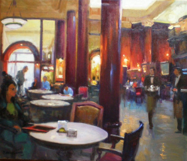 Cafè Tortoni II Oil Canvas Others