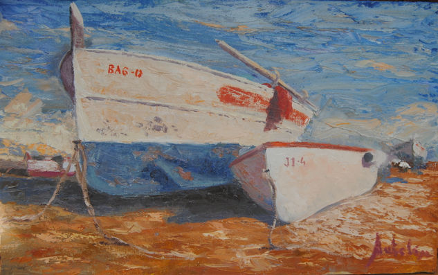 Las barcas Oil Canvas Marine Painting