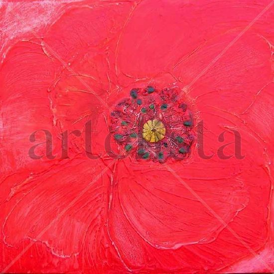 amapola Mixed media Canvas Floral Painting