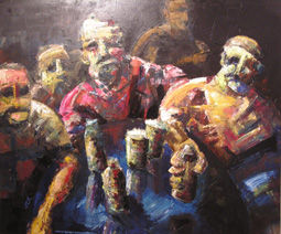 los borrachos Oil Canvas Figure Painting