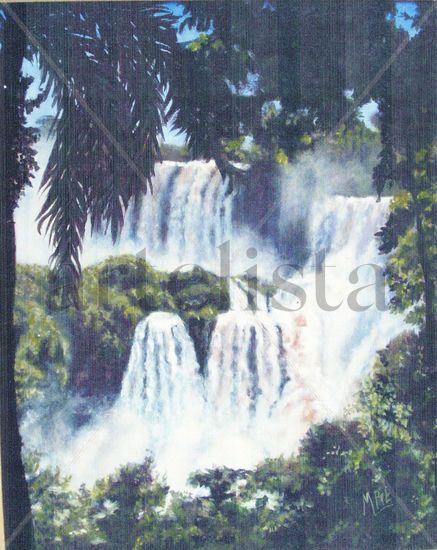 Aguas Grandes,Iguazú Óleo Lienzo Paisaje