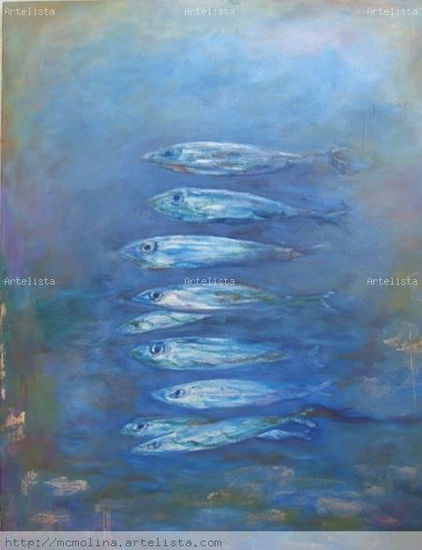 peces Oil Canvas Animals