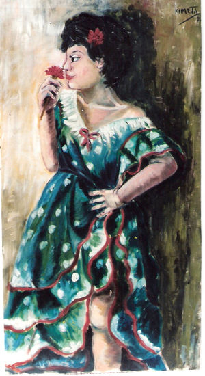 el clavel Oil Canvas Figure Painting