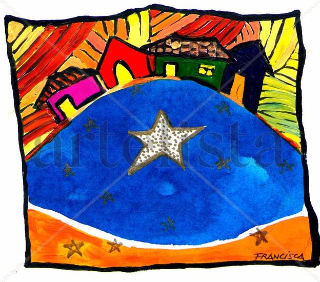 ESTRELLA EN EL AGUA Mixed media Paper Others