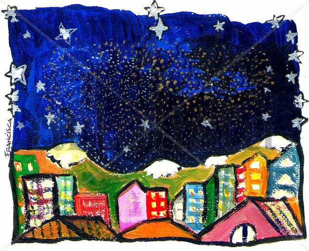 NAVIDAD EN CIUDAD Mixed media Paper Others