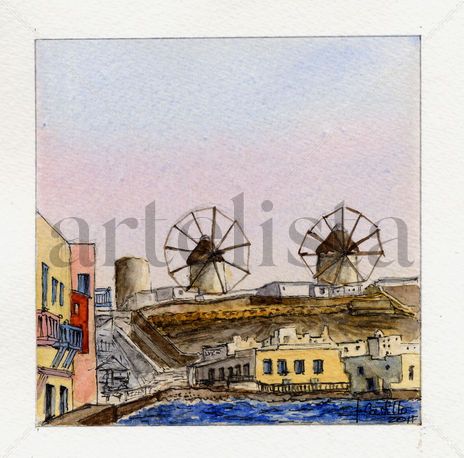 Molinos en Mykonos
