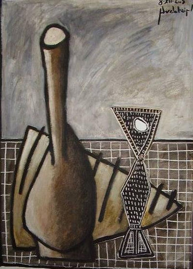 bodegon esfumado Oil Paper Still Life Paintings