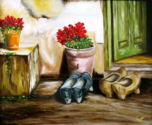 Les madreñes Oil Canvas Still Life Paintings